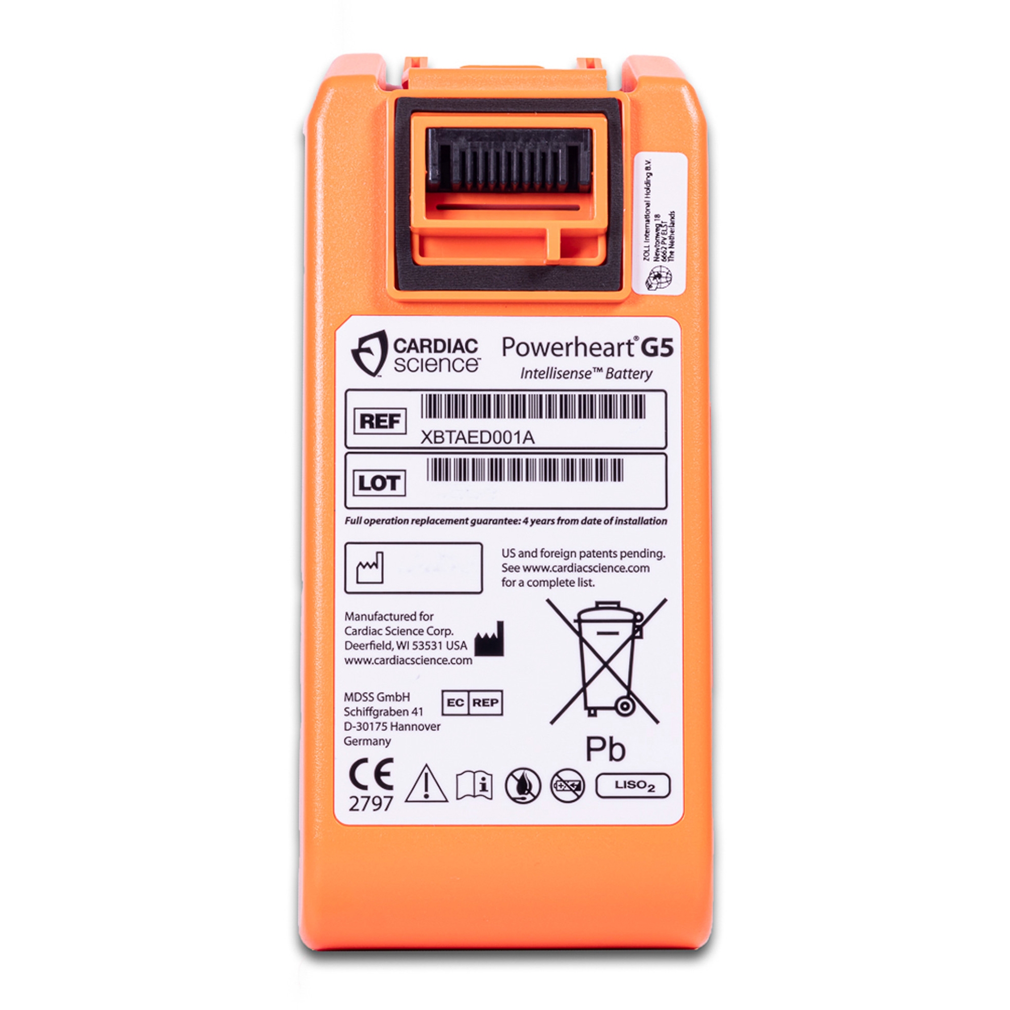 Battery Diagnostic Battery IntelliSense™ 6V, Lithium Battery Pack For Powerheart® AED G5 by Zoll Medical, Inc.  ID 	XBTAED001A